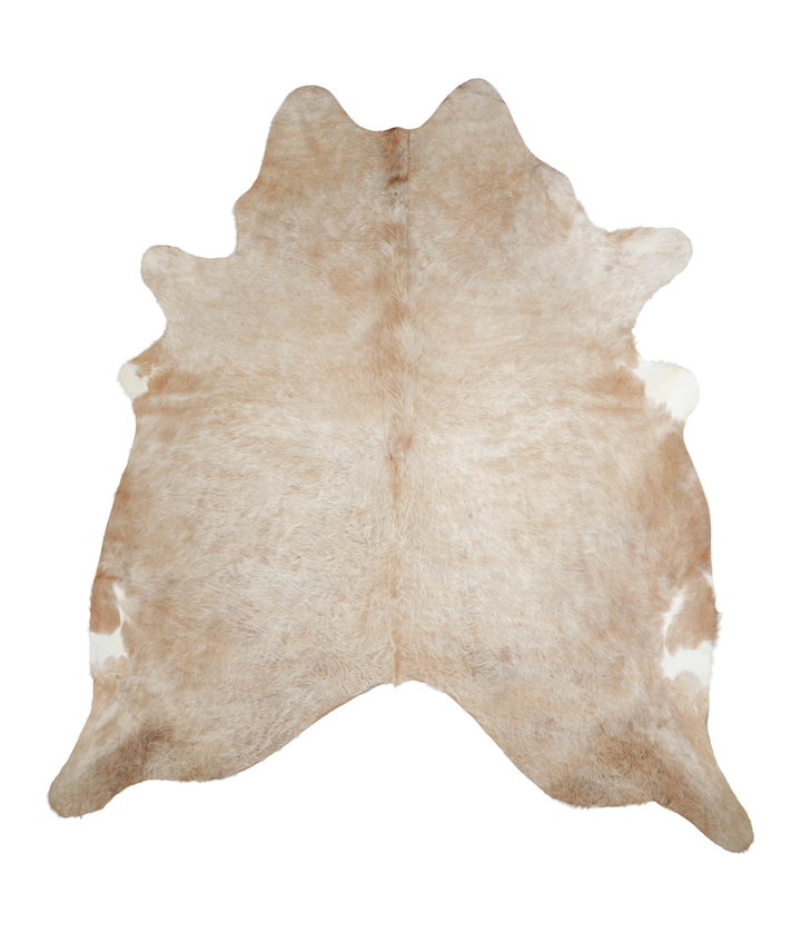 Beige XX-Large Brazilian Cowhide Rug 8'1"H x 7'3"W #A20919 by Hudson Hides