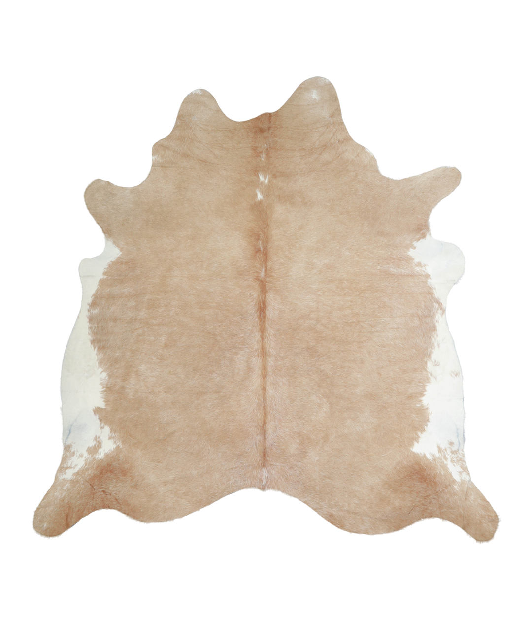 Beige XX-Large Brazilian Cowhide Rug 7'4"H x 7'3"W #A20920 by Hudson H