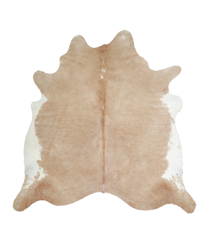 Beige XX-Large Brazilian Cowhide Rug 7'4"H x 7'3"W #A20920 by Hudson Hides