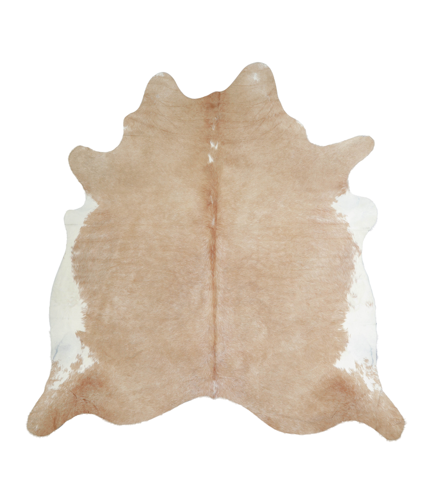 Beige XX-Large Brazilian Cowhide Rug 7'4"H x 7'3"W #A20920 by Hudson Hides