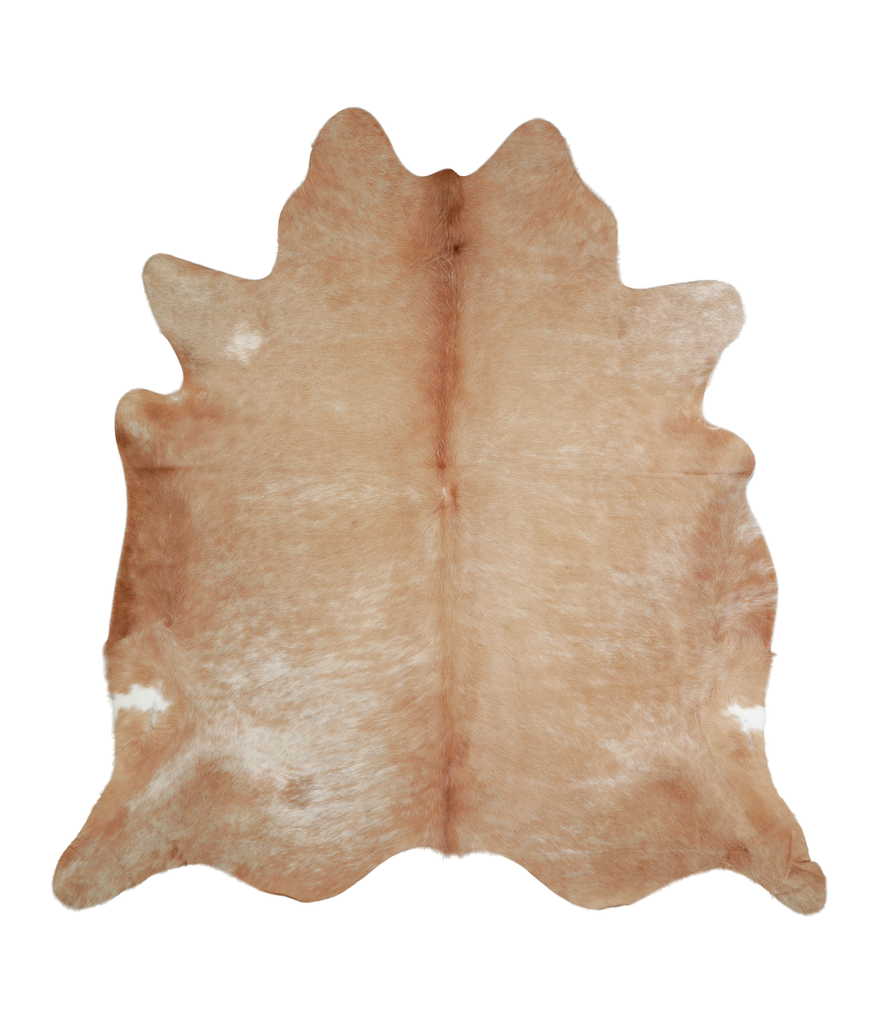 Beige XX-Large Brazilian Cowhide Rug 7'5"H x 7'1"W #A20923 by Hudson Hides