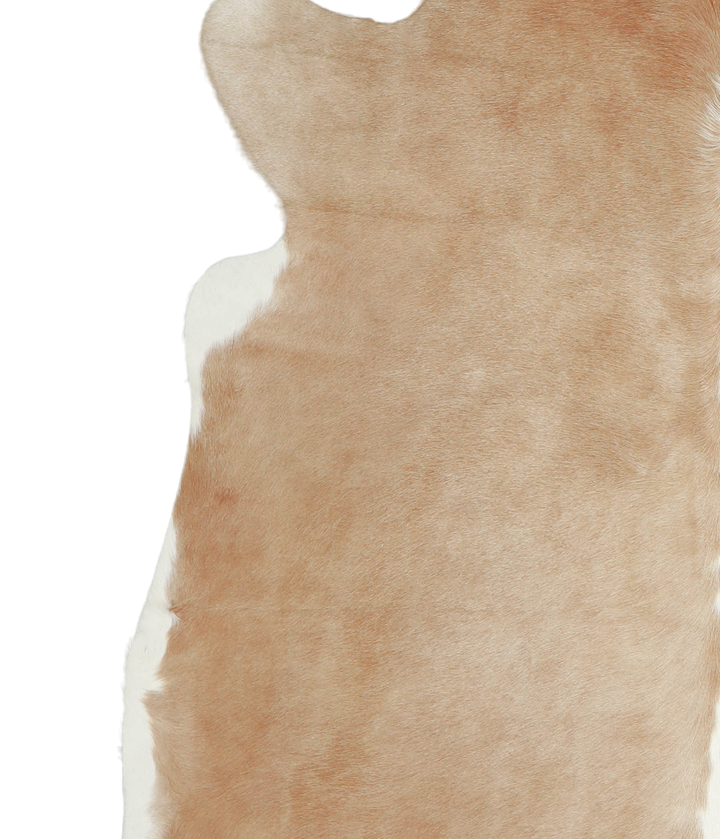 Beige and White X-Large Brazilian Cowhide Rug 6'9"H x 6'6"W #A20942 by Hudson Hides