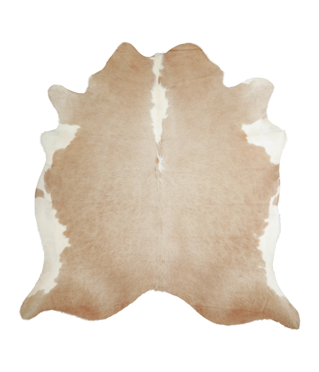 Beige and White XX-Large Brazilian Cowhide Rug 7'4"H x 7'1"W #A20943 b