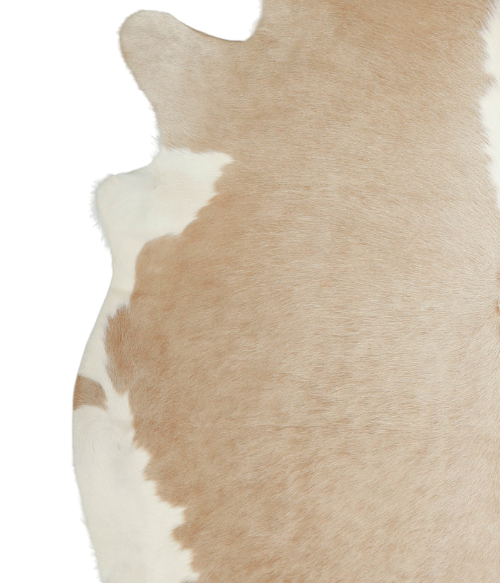 Beige and White XX-Large Brazilian Cowhide Rug 7'4"H x 7'1"W #A20943 by Hudson Hides