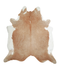 Beige and White XX-Large Brazilian Cowhide Rug 8'4