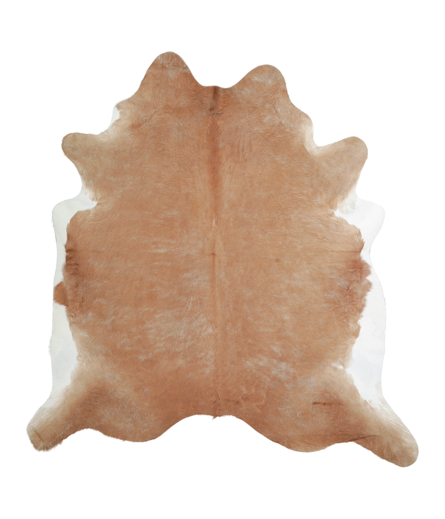 Beige X-Large Brazilian Cowhide Rug 7'1"H x 6'8"W #A20951 by Hudson Hides