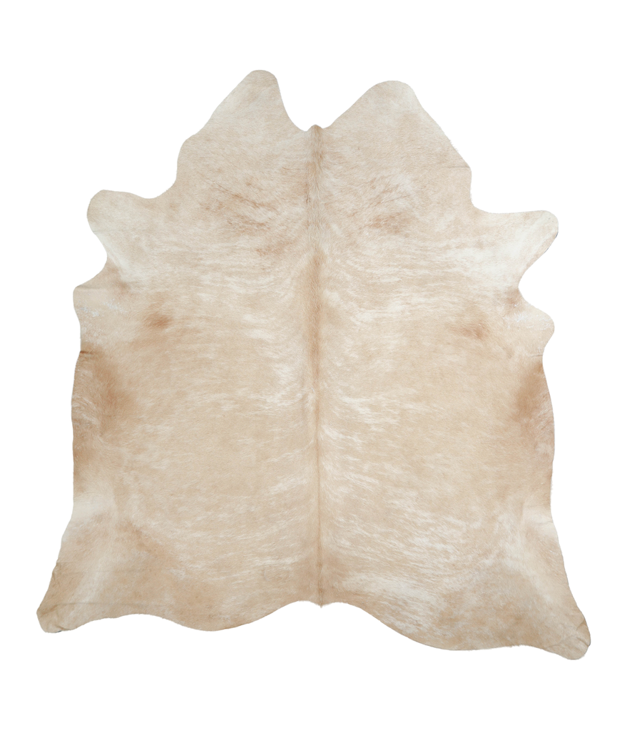 Beige XX-Large Brazilian Cowhide Rug 7'7"H x 7'0"W #A20955 by Hudson Hides