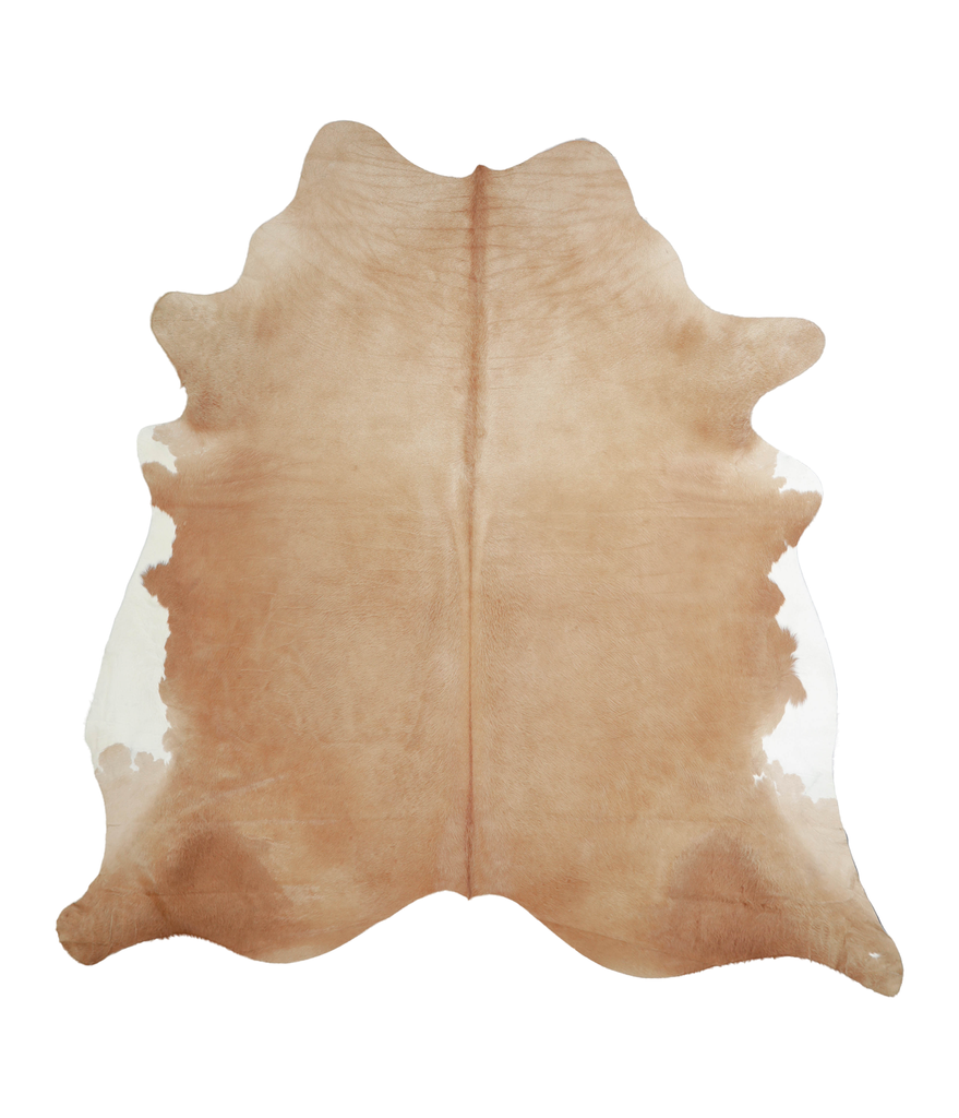 Beige XX-Large Brazilian Cowhide Rug 7'5"H x 7'1"W #A20957 by Hudson Hides