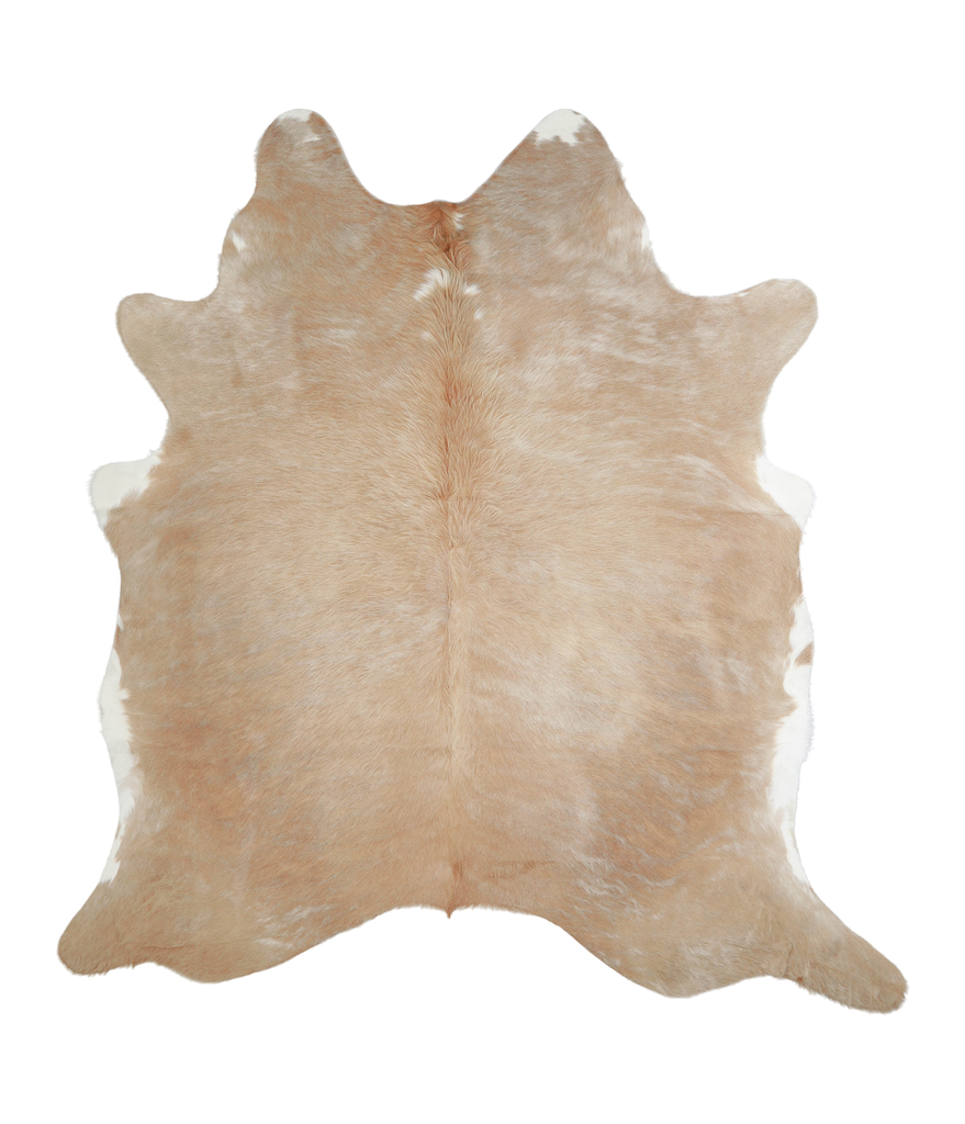 Beige X-Large Brazilian Cowhide Rug 7'2"H x 6'8"W #A20964 by Hudson Hides
