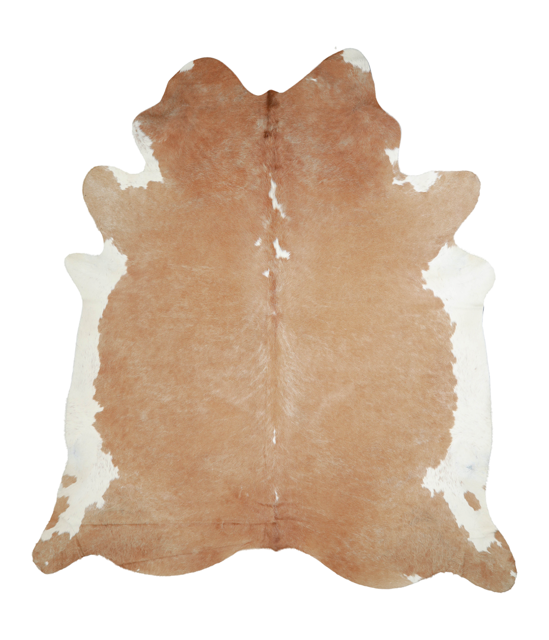 Beige and White XX-Large Brazilian Cowhide Rug 8'7"H x 7'7"W #A20975 b