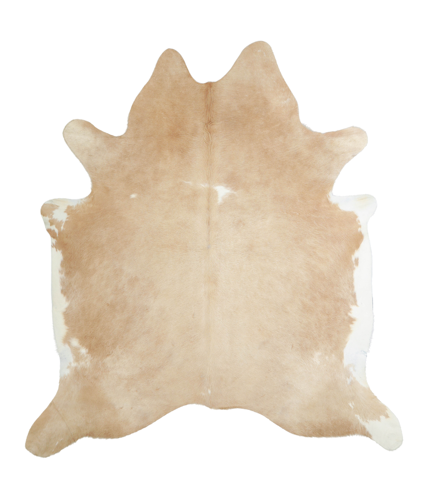 Beige XX-Large Brazilian Cowhide Rug 7'6"H x 6'8"W #A20980 by Hudson Hides