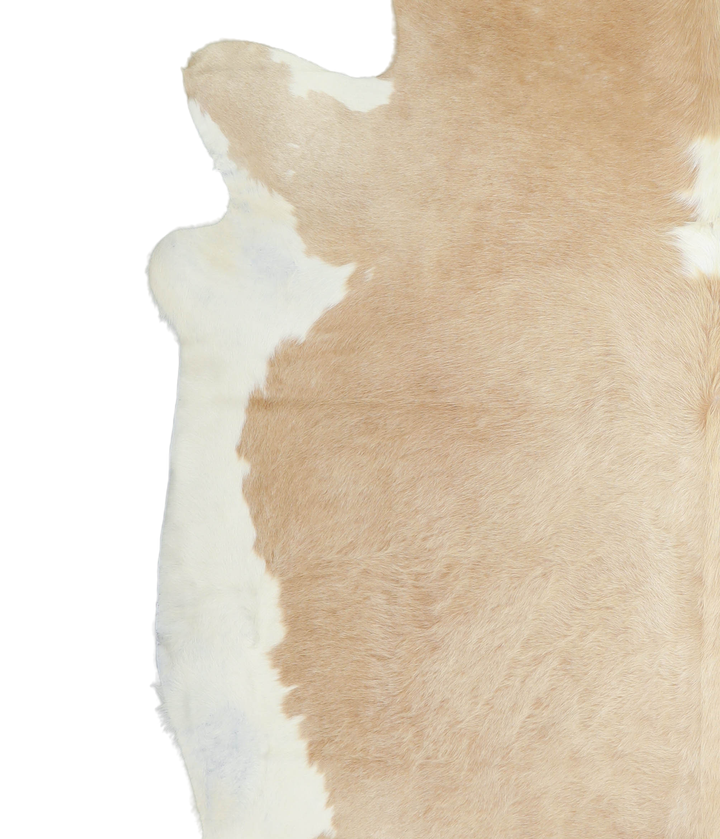 Beige and White XX-Large Brazilian Cowhide Rug 8'1"H x 8'2"W #A20982 by Hudson Hides