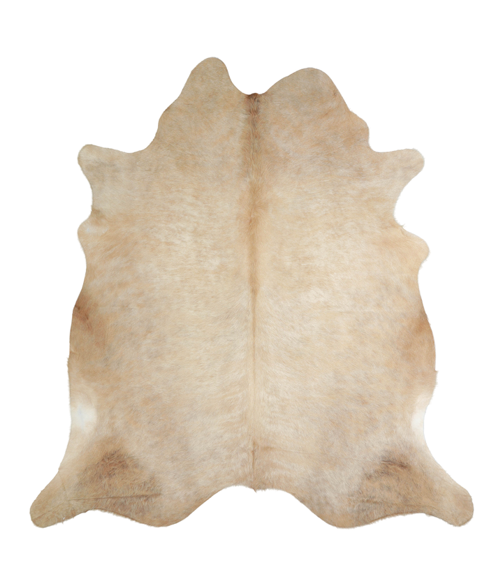 Beige X-Large Brazilian Cowhide Rug 7'3"H x 6'9"W #A20985 by Hudson Hides