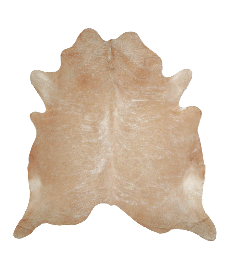 Beige XX-Large Brazilian Cowhide Rug 8'1"H x 7'8"W #A20986 by Hudson Hides