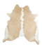 Beige and White XX-Large Brazilian Cowhide Rug 7'9
