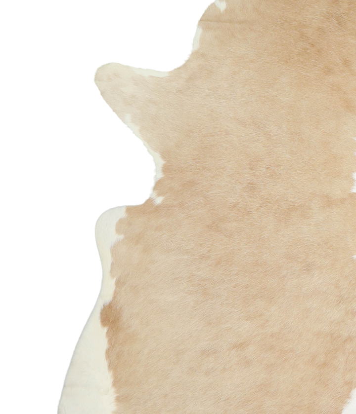 Beige and White XX-Large Brazilian Cowhide Rug 7'9"H x 7'1"W #A20988 by Hudson Hides