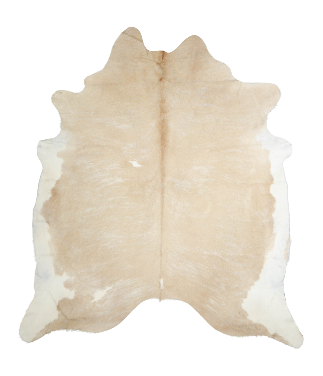 Beige and White XX-Large Brazilian Cowhide Rug 8'4"H x 7'4"W #A20989 b