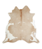 Beige and White XX-Large Brazilian Cowhide Rug 7'2
