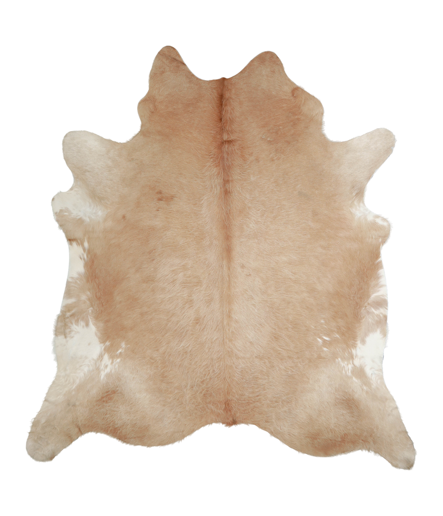 Beige XX-Large Brazilian Cowhide Rug 7'9"H x 7'1"W #A20993 by Hudson Hides