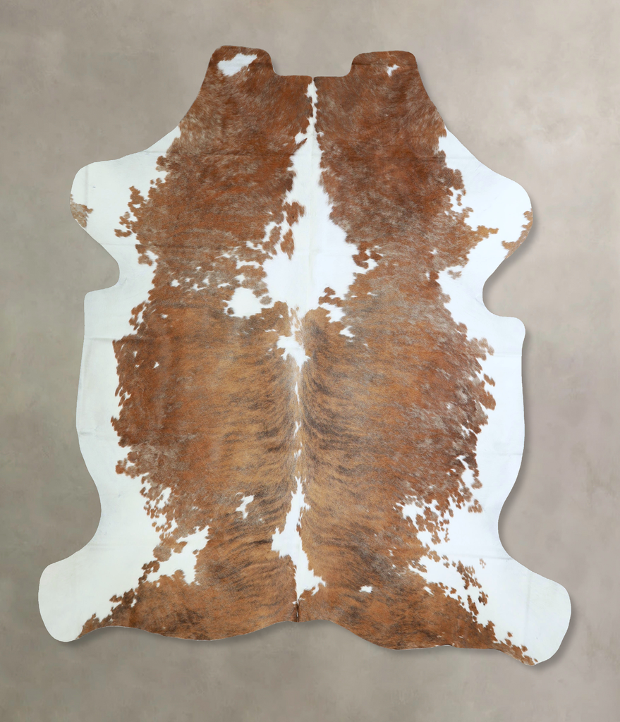 Tricolor X-Large European Cowhide Rug 7'6"H x 6'6"W #A21 by Hudson Hides