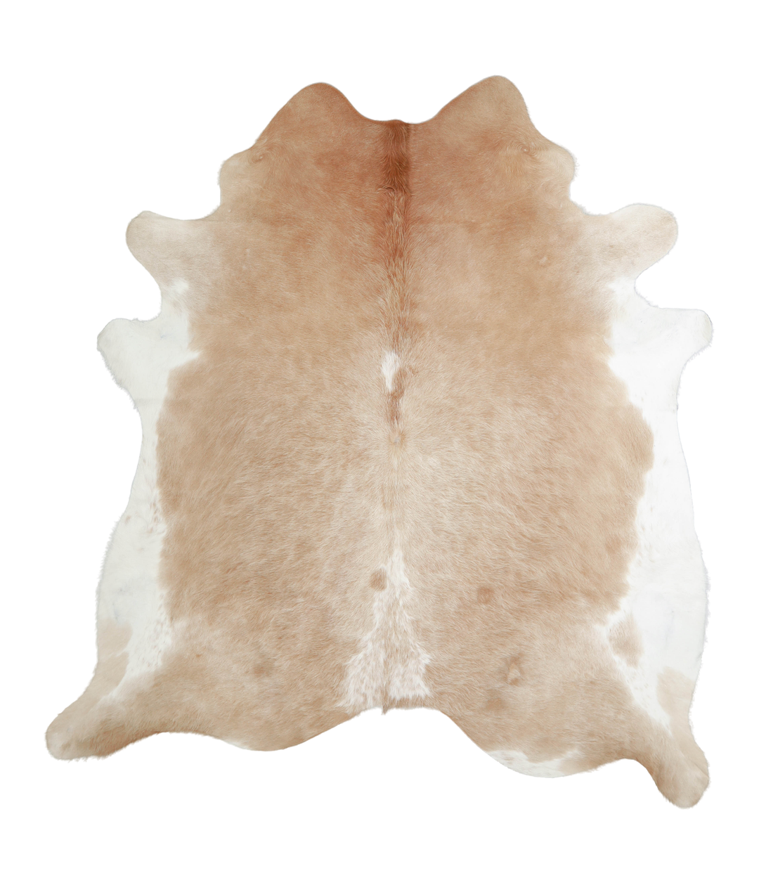 Beige and White XX-Large Brazilian Cowhide Rug 7'7"H x 6'10"W #A21009 