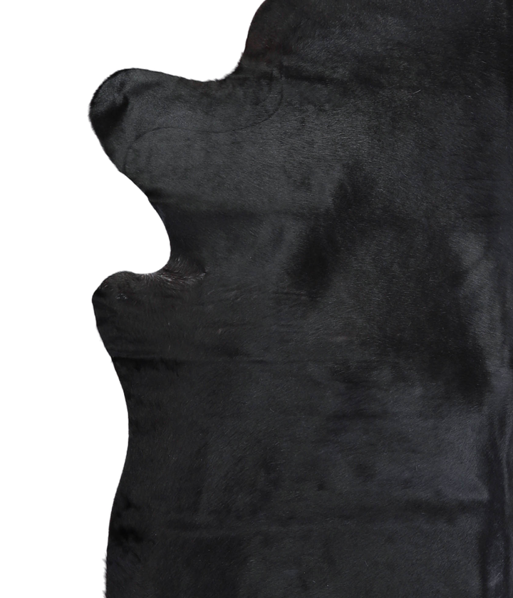 Solid Black XX-Large Brazilian Cowhide Rug 7'11"H x 6'10"W #A21016 by Hudson Hides