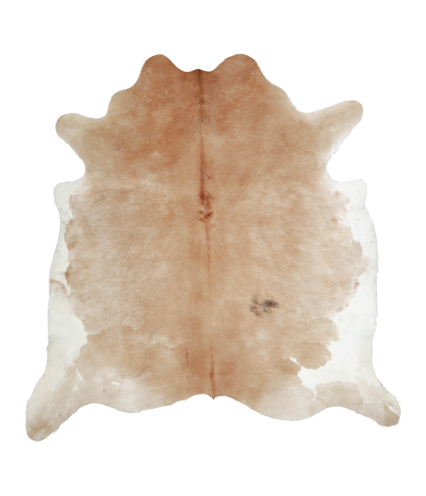 Beige XX-Large Brazilian Cowhide Rug 7'8"H x 7'4"W #A21022 by Hudson Hides