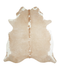Beige and White XX-Large Brazilian Cowhide Rug 7'9