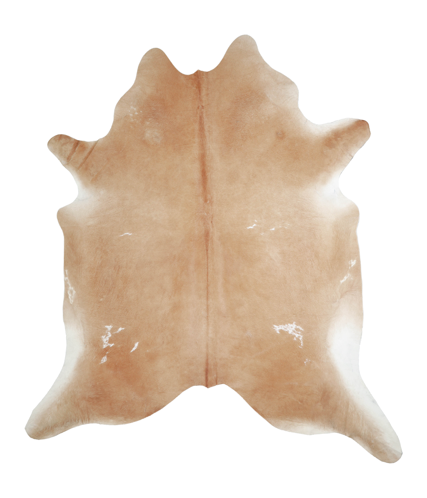 Beige XX-Large Brazilian Cowhide Rug 8'8"H x 7'6"W #A21034 by Hudson Hides