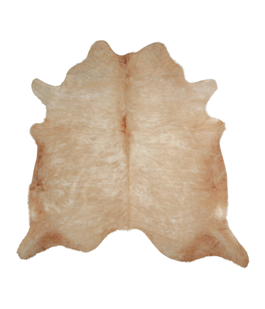 Beige XX-Large Brazilian Cowhide Rug 7'4"H x 7'5"W #A21036 by Hudson Hides