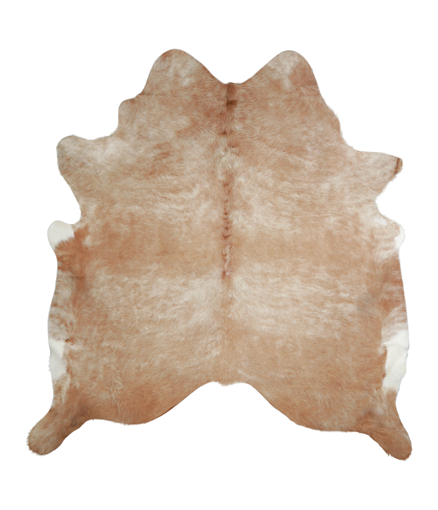 Beige XX-Large Brazilian Cowhide Rug 7'6"H x 6'11"W #A21037 by Hudson Hides