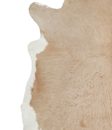 Beige and White XX-Large Brazilian Cowhide Rug 7'1"H x 7'0"W #A21038 by Hudson Hides