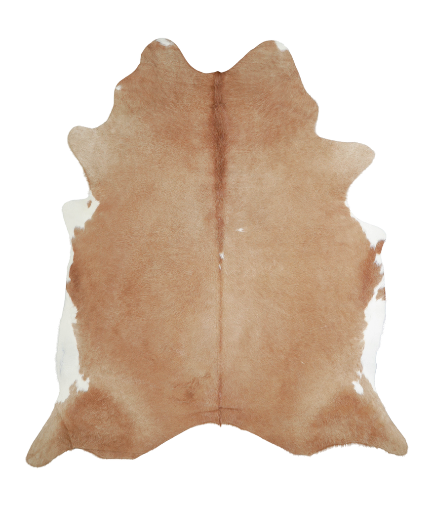 Beige X-Large Brazilian Cowhide Rug 7'3"H x 6'5"W #A21050 by Hudson Hides