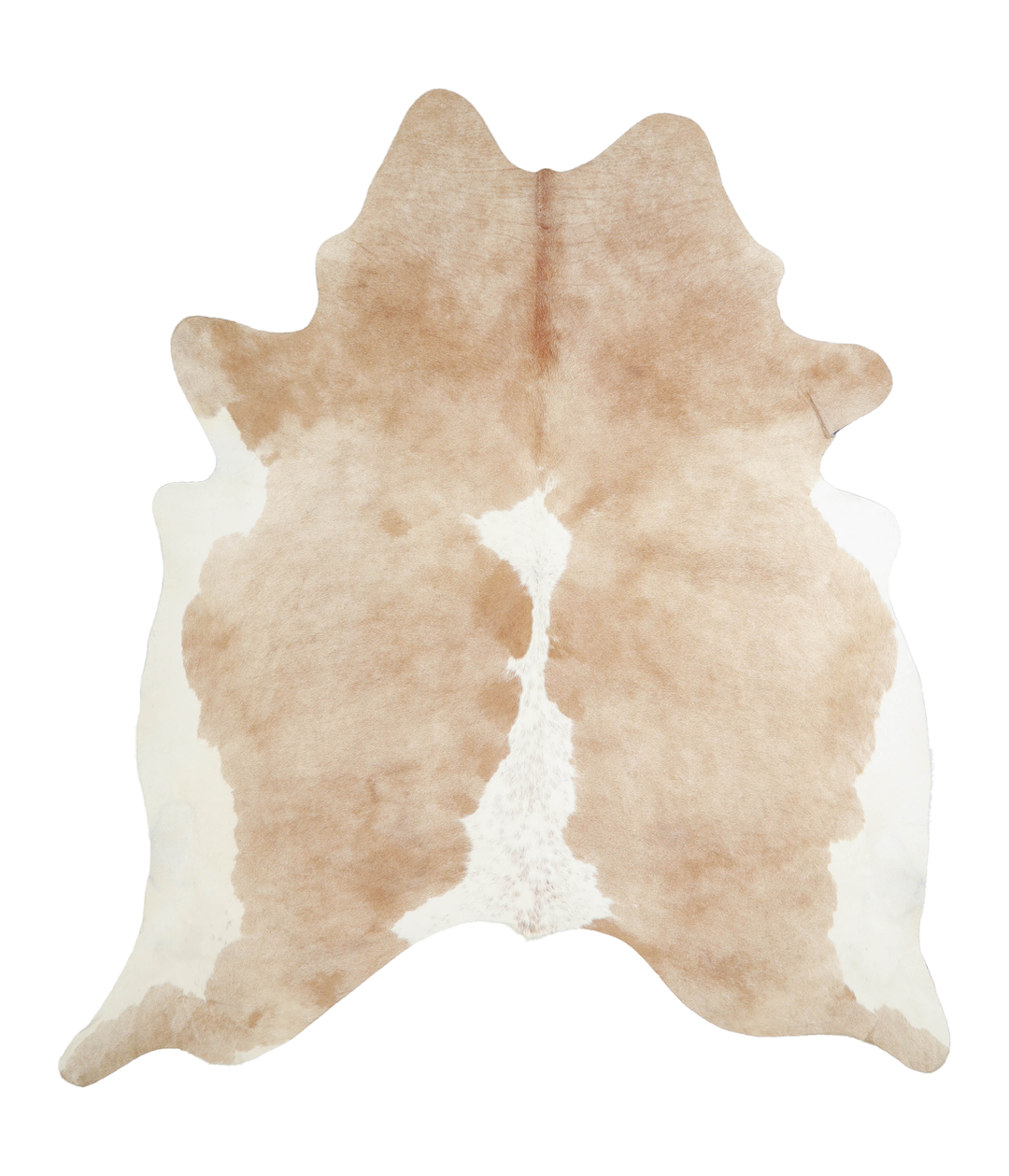Beige and White X-Large Brazilian Cowhide Rug 7'3"H x 6'5"W #A21051 by