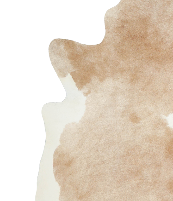 Beige and White X-Large Brazilian Cowhide Rug 7'3"H x 6'5"W #A21051 by Hudson Hides