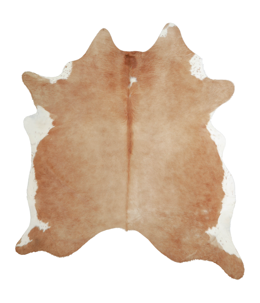 Beige X-Large Brazilian Cowhide Rug 7'3"H x 6'5"W #A21055 by Hudson Hides