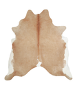 Beige and White X-Large Brazilian Cowhide Rug 7'1"H x 6'9"W #A21056 by Hudson Hides