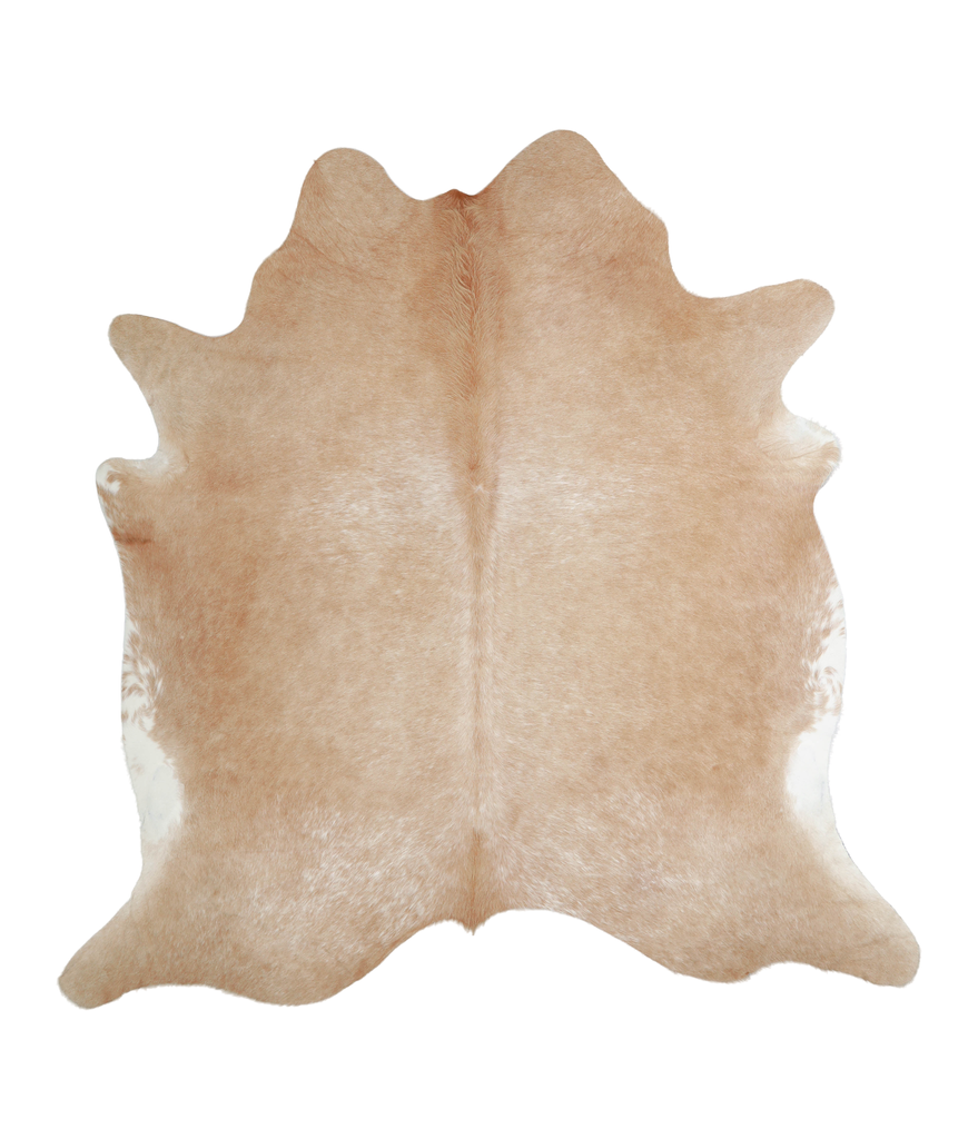 Beige XX-Large Brazilian Cowhide Rug 7'5"H x 7'3"W #A21060 by Hudson Hides