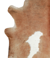 Brown and White XX-Large Brazilian Cowhide Rug 8'1"H x 7'1"W #A21076 by Hudson Hides