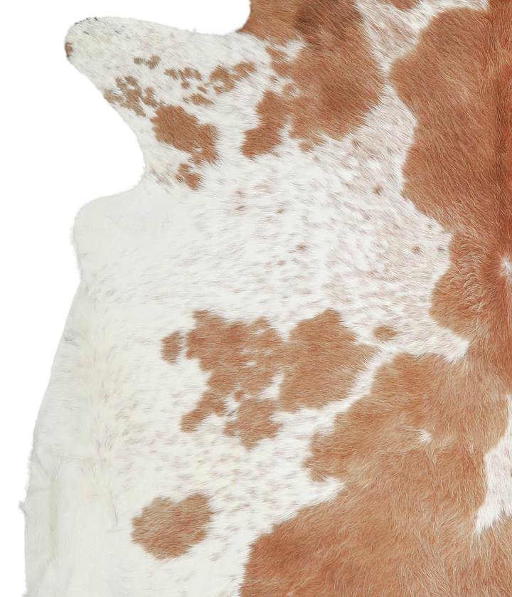Brown and White X-Large Brazilian Cowhide Rug 7'2"H x 6'10"W #A21078 by Hudson Hides