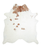 Brown and White XX-Large Brazilian Cowhide Rug 7'10