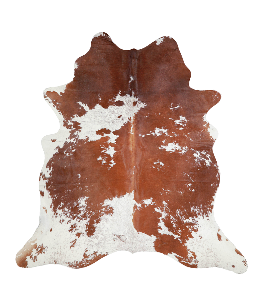 Brown and White X-Large Brazilian Cowhide Rug 6'8"H x 6'4"W #A21080 by Hudson Hides