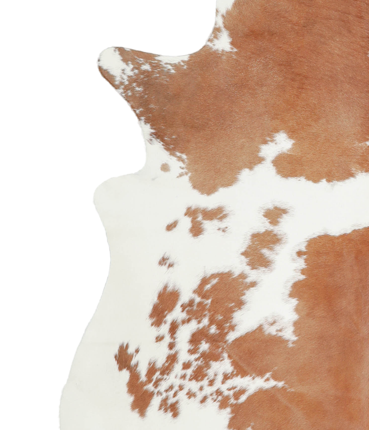 Brown and White Large Brazilian Cowhide Rug 6'5"H x 6'0"W #A21081 by Hudson Hides