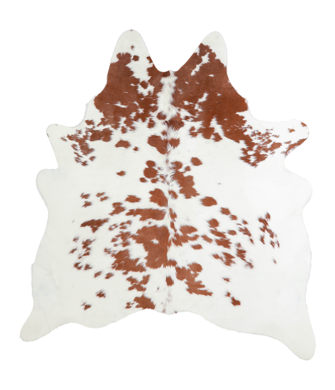 Brown and White X-Large Brazilian Cowhide Rug 6'8"H x 5'11"W #A21083 b
