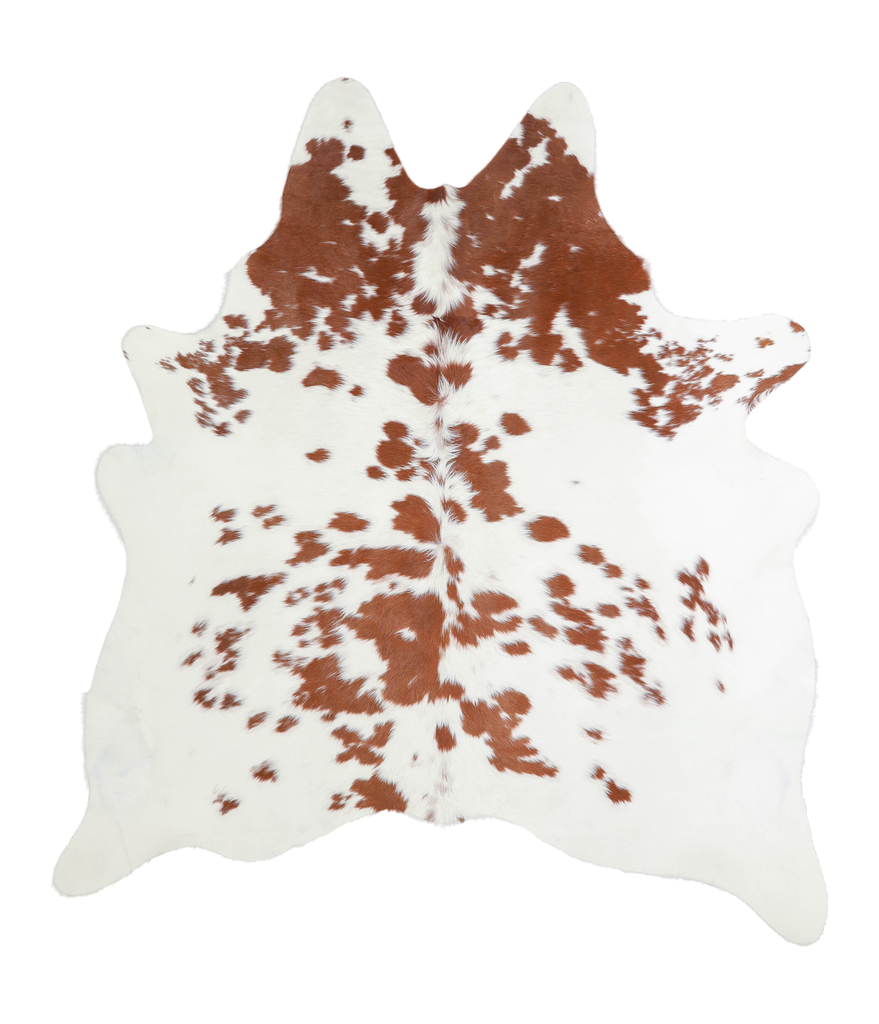 Brown and White X-Large Brazilian Cowhide Rug 6'8"H x 5'11"W #A21083 by Hudson Hides