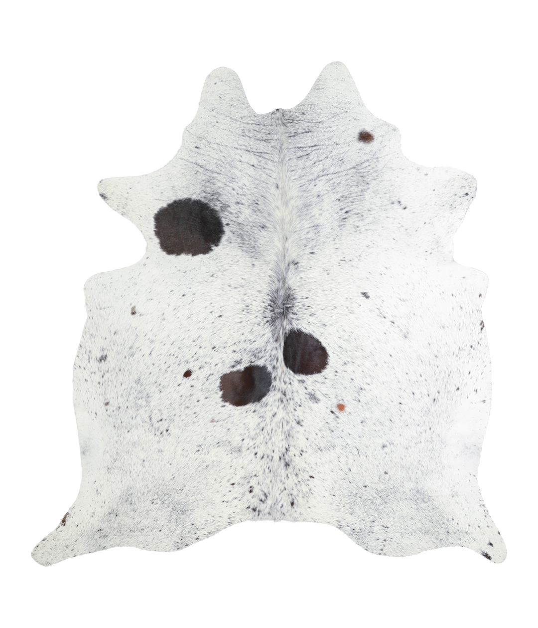 Salt and Pepper Black X-Large Brazilian Cowhide Rug 6'11"H x 6'5"W #A2