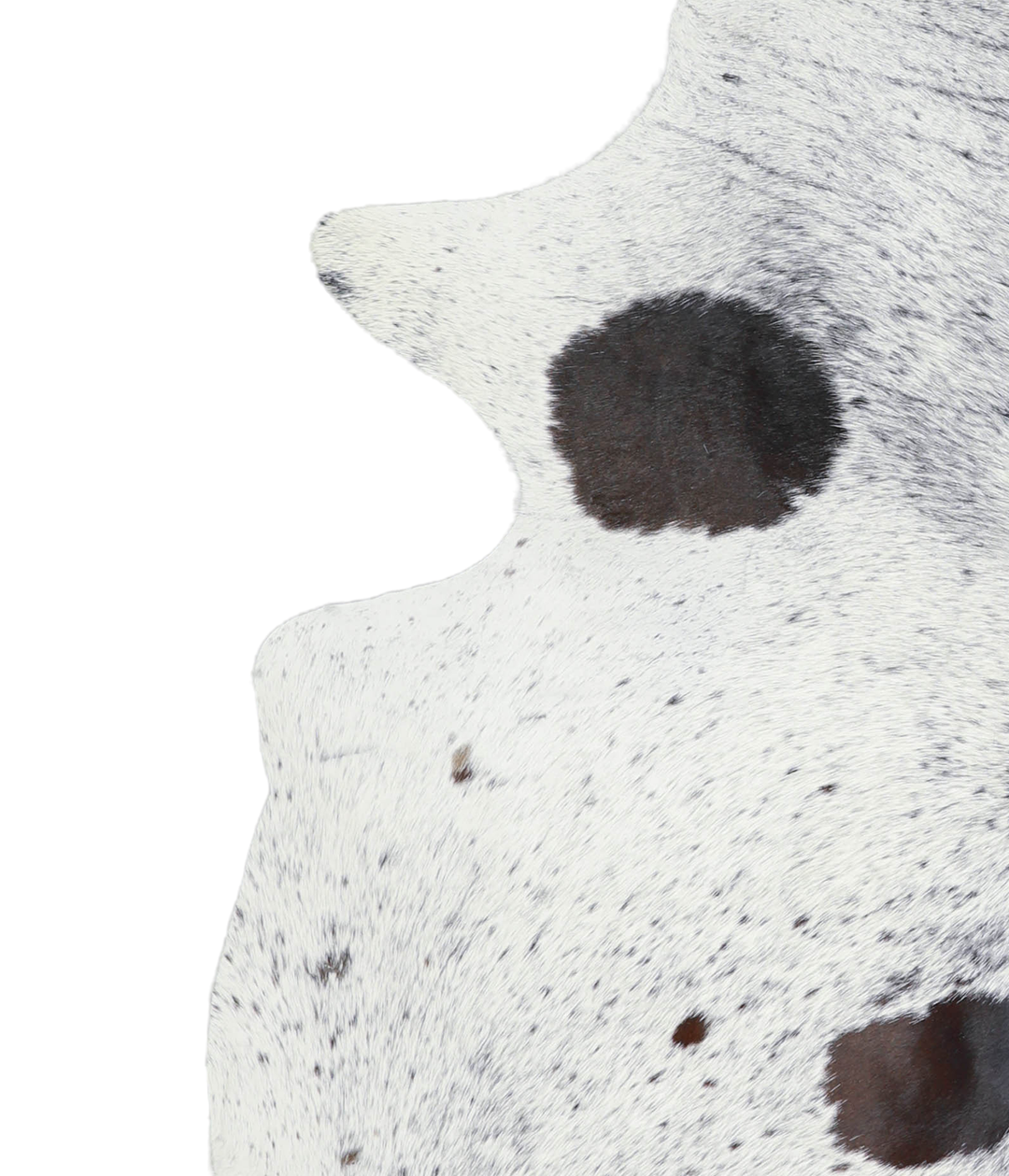 Salt and Pepper Black X-Large Brazilian Cowhide Rug 6'11"H x 6'5"W #A2