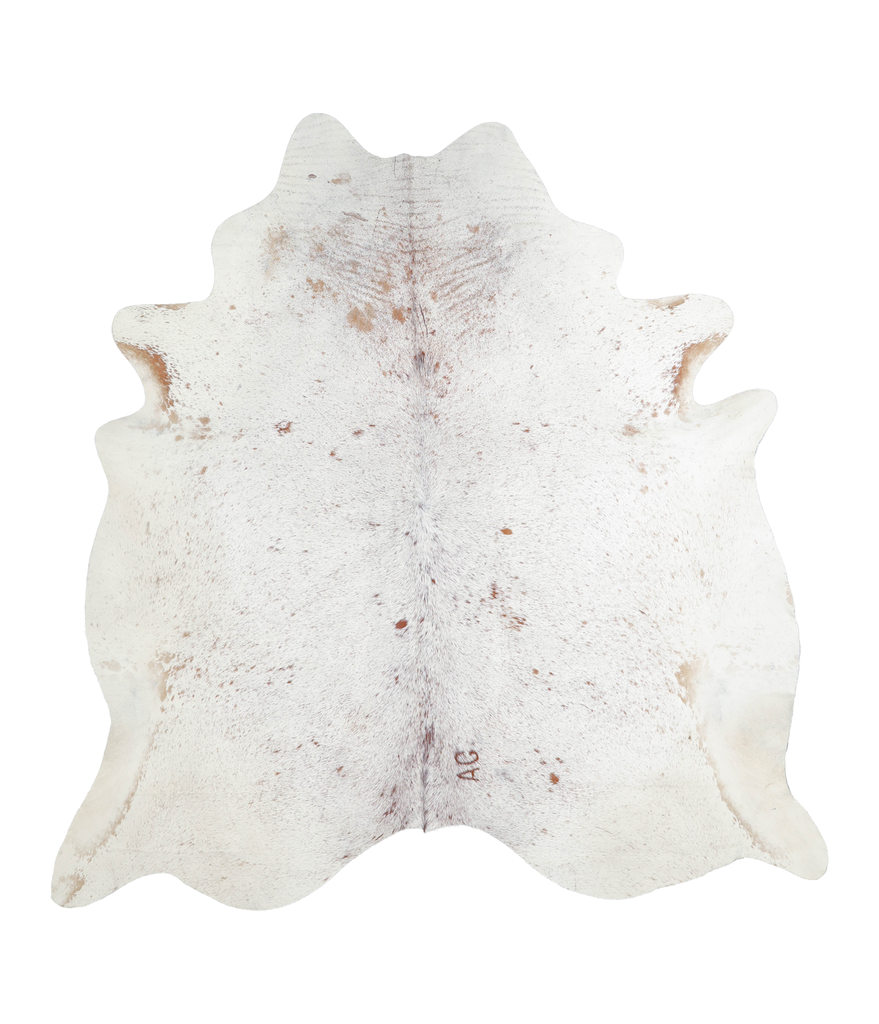 Salt and Pepper Brown X-Large Brazilian Cowhide Rug 6'11"H x 6'8"W #A21095 by Hudson Hides