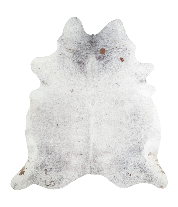 Salt and Pepper Black X-Large Brazilian Cowhide Rug 7'5"H x 6'7"W #A21096 by Hudson Hides