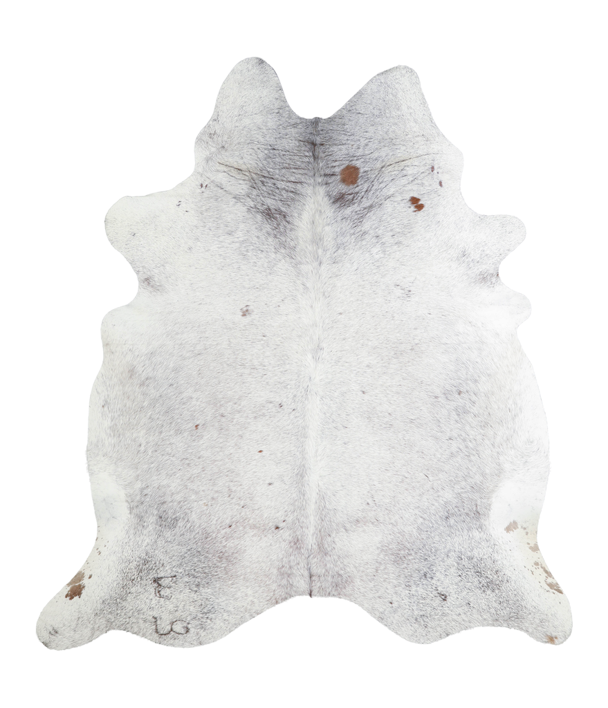 Salt and Pepper Black X-Large Brazilian Cowhide Rug 7'5"H x 6'7"W #A21096 by Hudson Hides